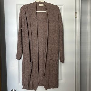 Soft Mauve Open Cardigan Size Medium Large